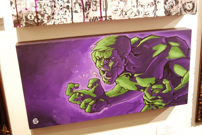 Illustration for article titled Trippy Re-Interpretations of Stan Lee's Comic Book Characters at Art Show